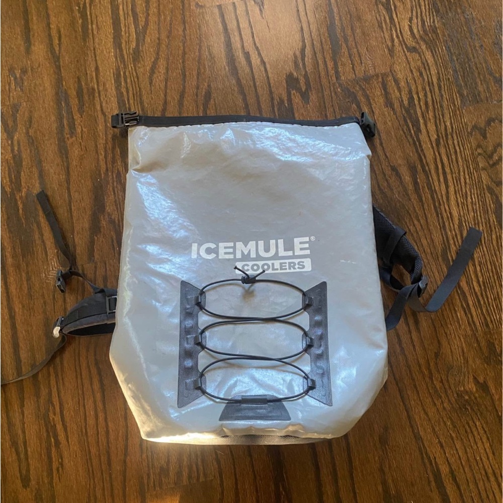 Icemule Large Gray Cooler Backpack Adjustable Str… - image 1